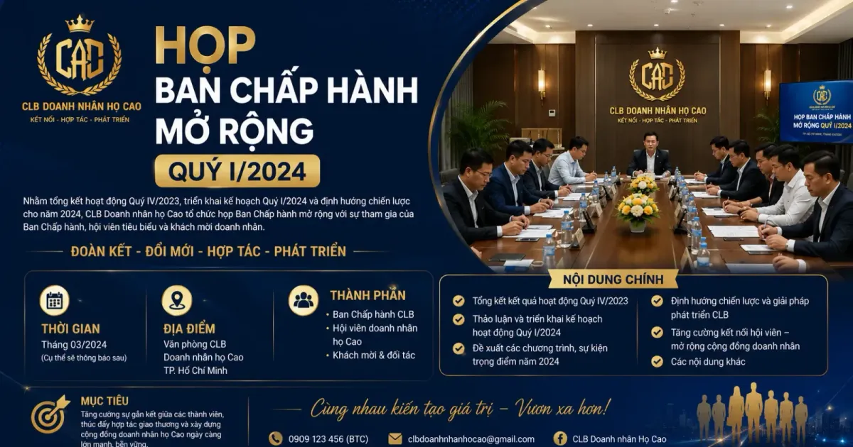 Họp Ban chấp hành mở rộng quý I/2024